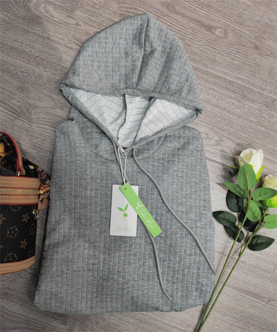 Greta - Chic Solid-Coloured Hoodie with Long Sleeves