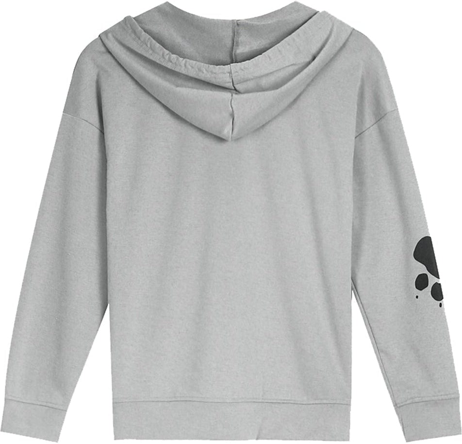 Inga - Grey Animal Print Sweatshirt Without Pockets