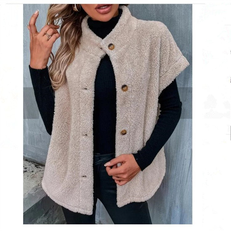 Aurea Plush Button Vest