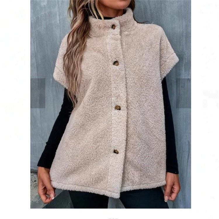 Aurea Plush Button Vest