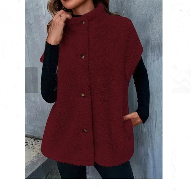 Aurea Plush Button Vest