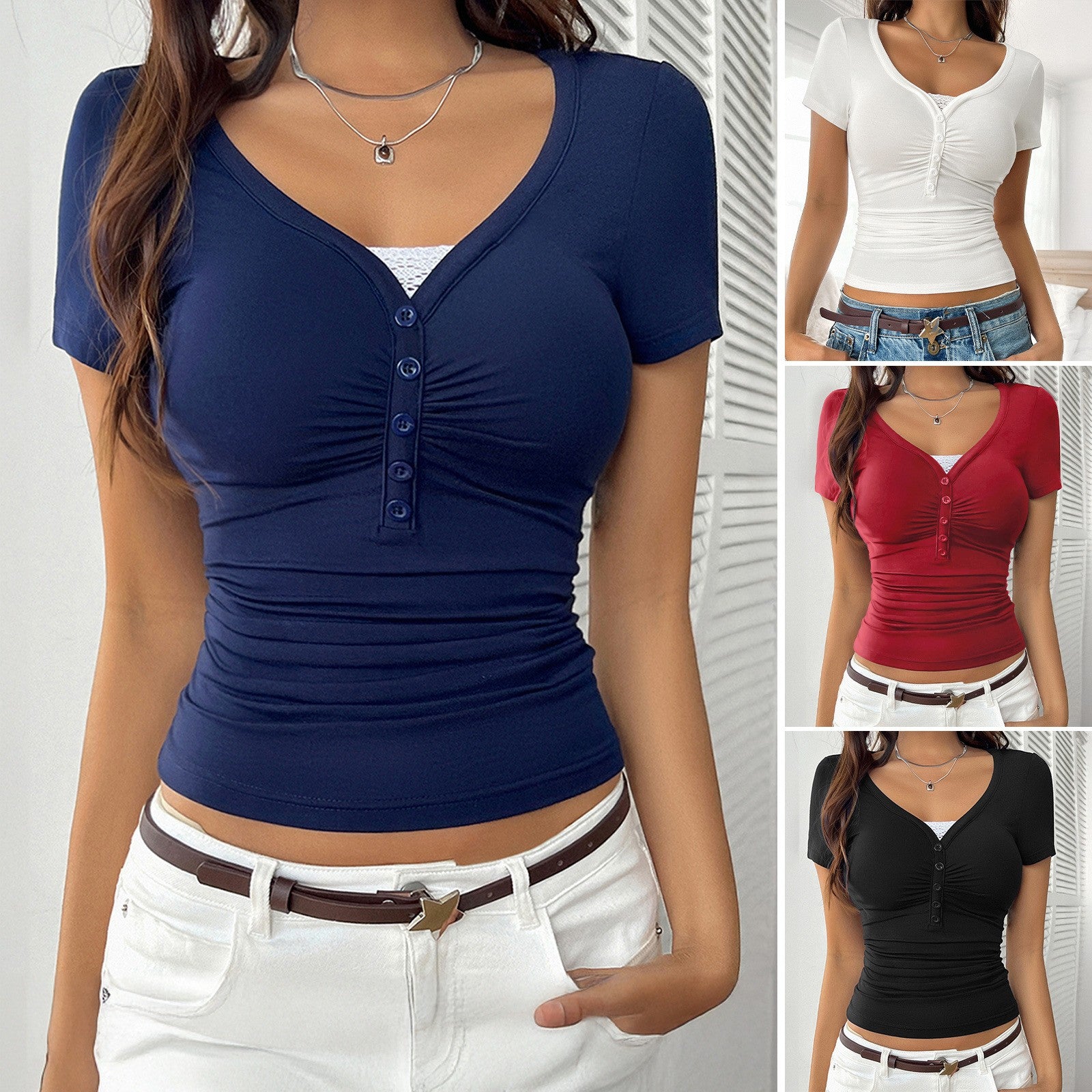 Aurelia Lace Accent Tee