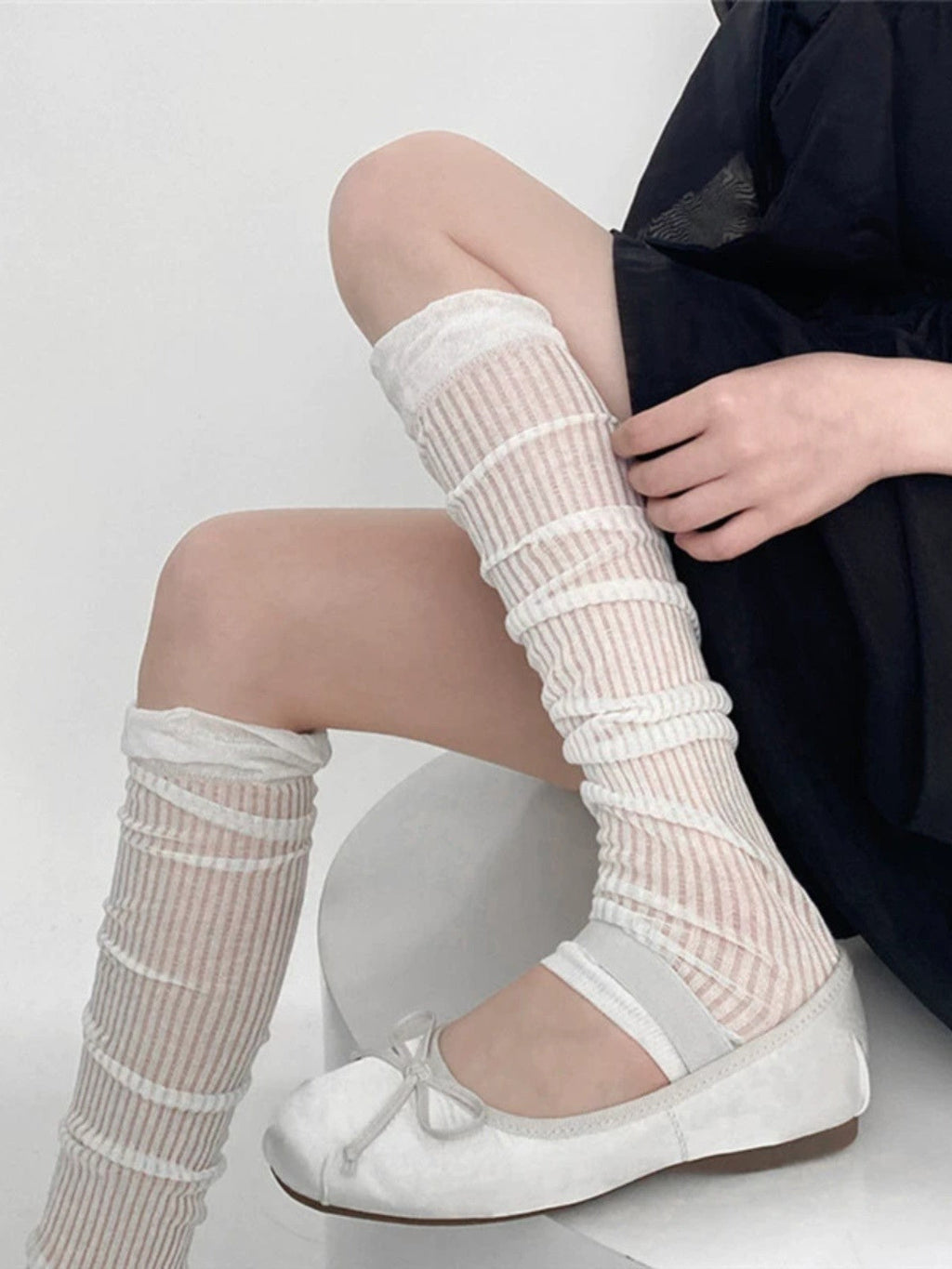 Ayla Ribbed Calf Socks