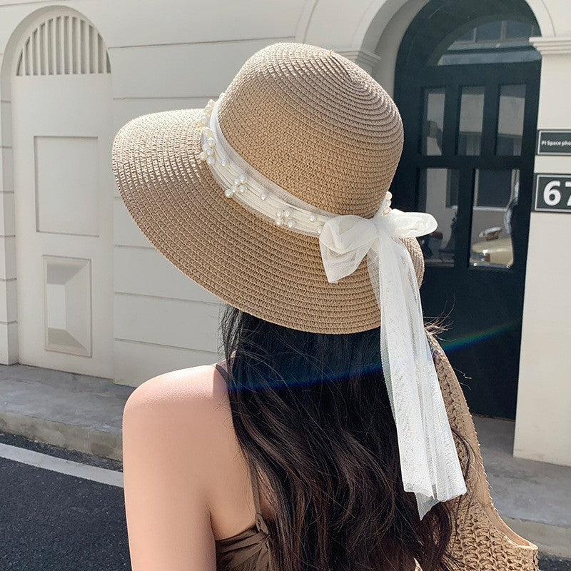 Belle Étoile Pearl-Bow Sun Hat