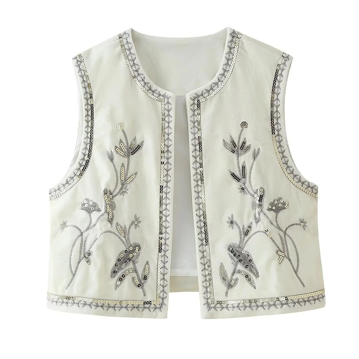 Eveline Velvet Beaded Embroidered Coat