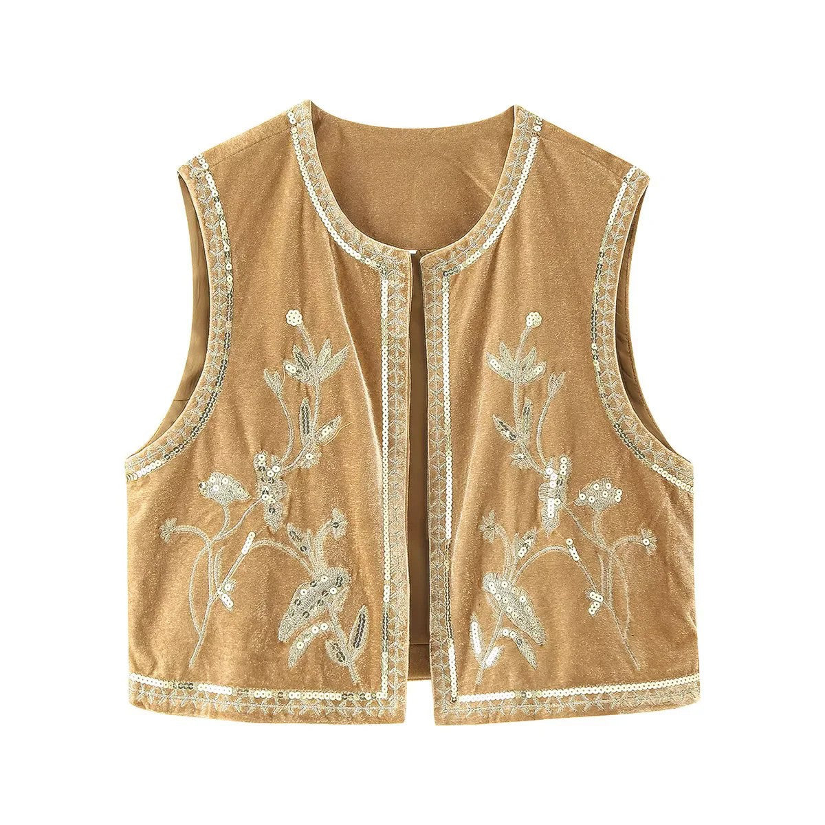 Eveline Velvet Beaded Embroidered Coat