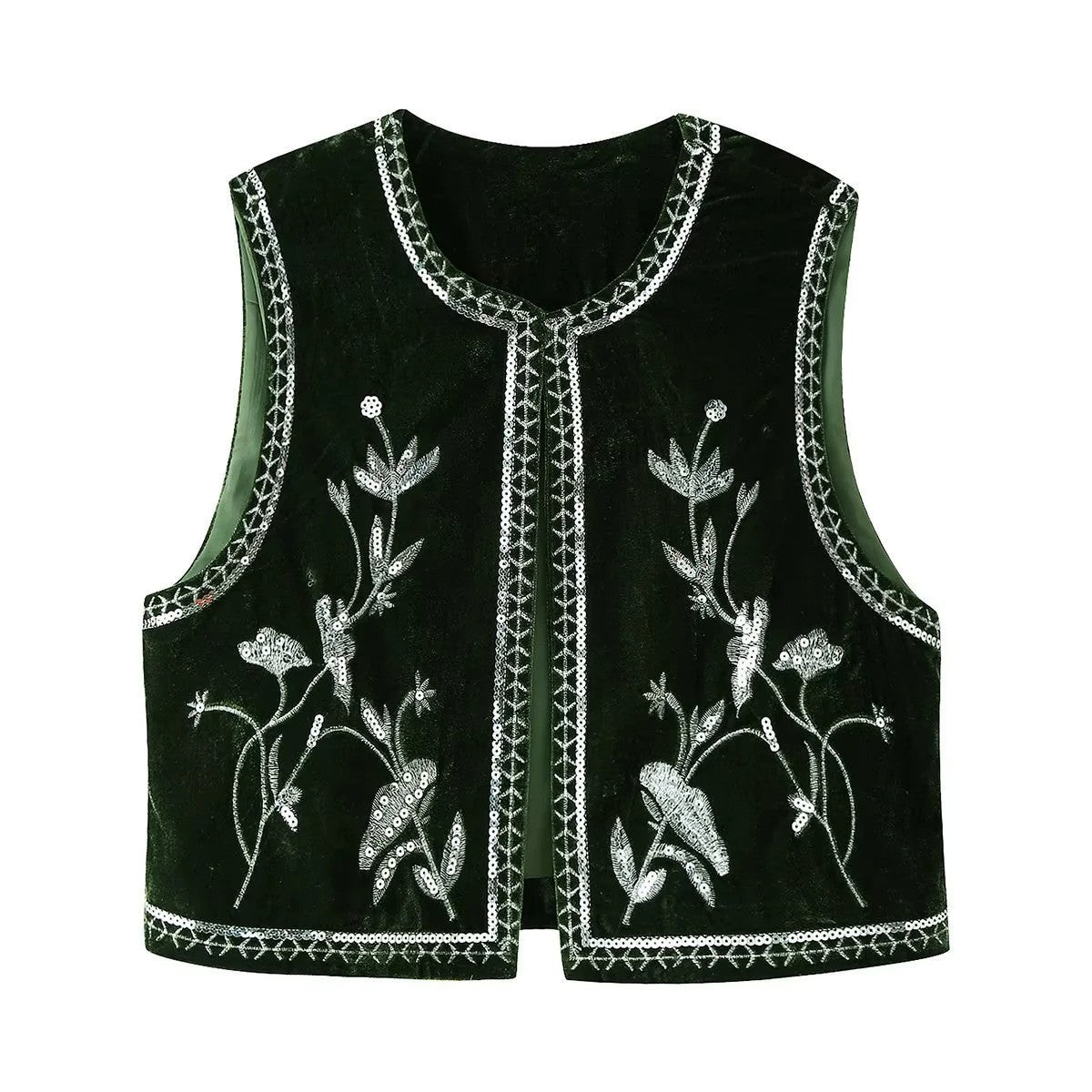 Eveline Velvet Beaded Embroidered Coat