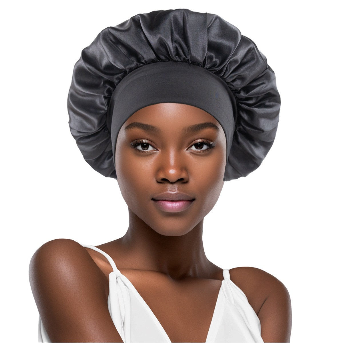 Noctura Satin Wide-Brim Nightcap