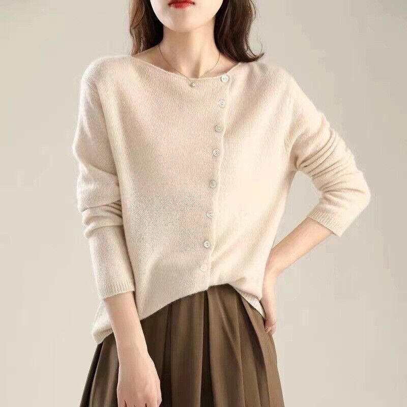 Frieda – Simple Solid-Coloured Long-Sleeve Sweater