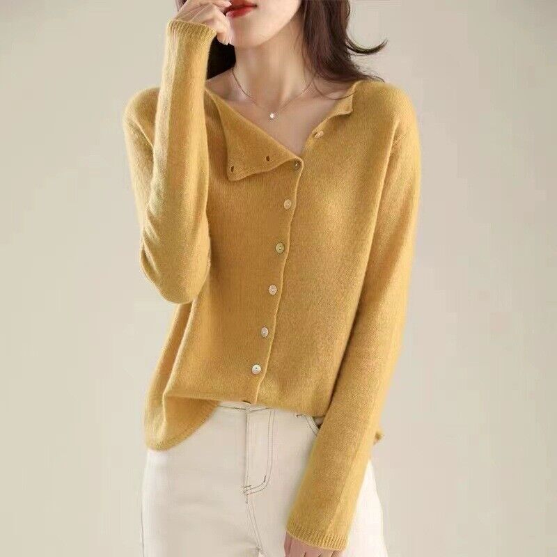 Frieda – Simple Solid-Coloured Long-Sleeve Sweater