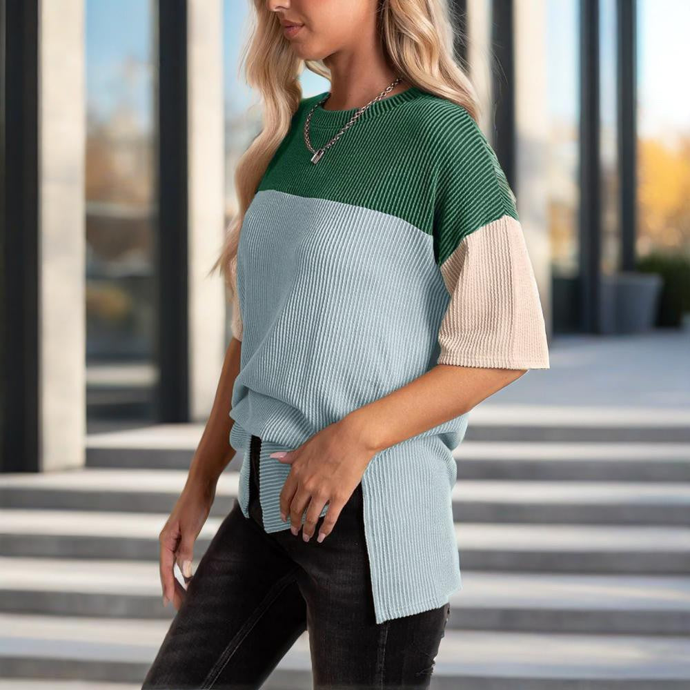 Solene Color-Block Cotton Tee